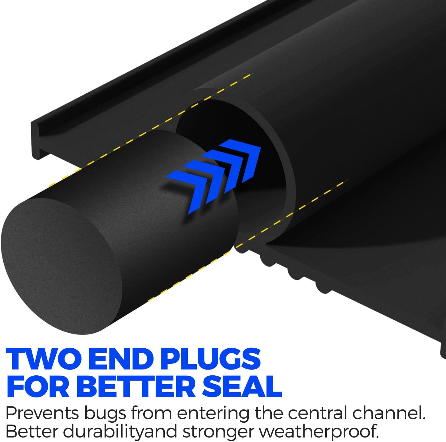 Holikme Garage Door Seals Bottom Rubber, Flexible EPDM Garage Door Seal, Garage Door Weather Stripping Kit Seal Strip Replacement, 5/16 Inch T-End, 4 1/8 Inch Width (17Ft, Black)