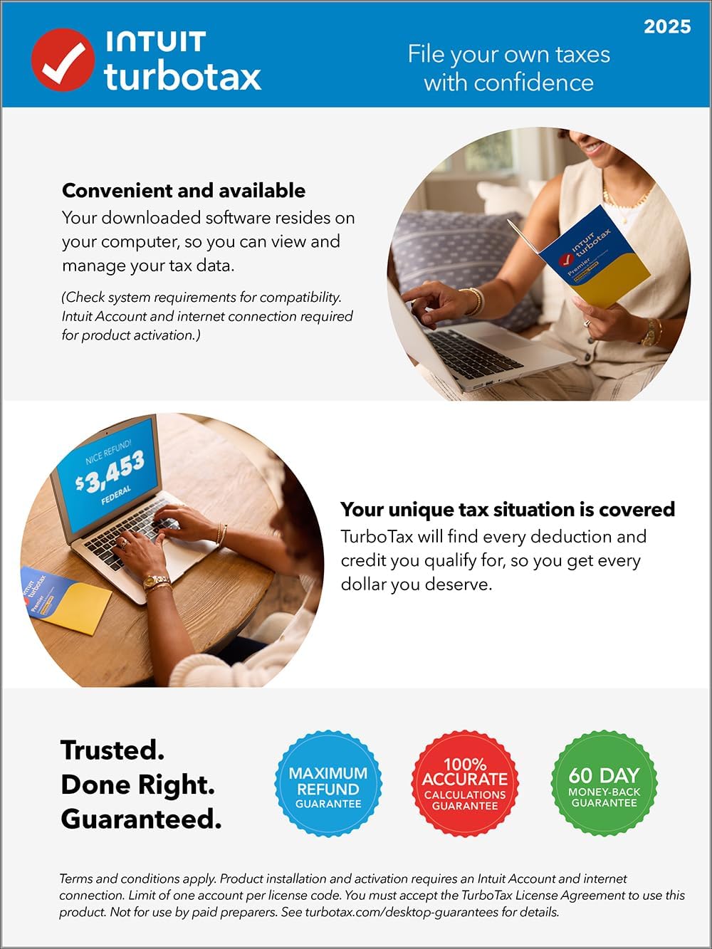 TurboTax Deluxe Desktop Edition 2025, Federal & State Tax Return [PC/Mac Download]